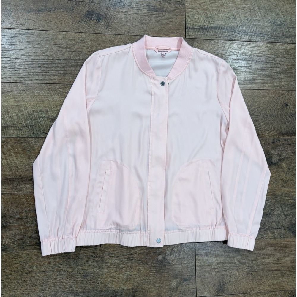 Juicy Couture Pink Track Jacket Full Zip Large Y2k Lightweight‎